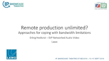 Remote Production: Coping with Bandwidth Limitations