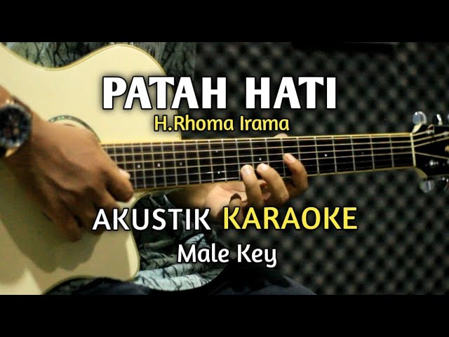 PATAH HATI - Rhoma Irama Karaoke Akustik ( Nada Pria ) class=