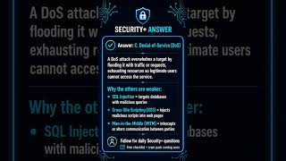 Security+ Quiz: Which Attack Floods a System?