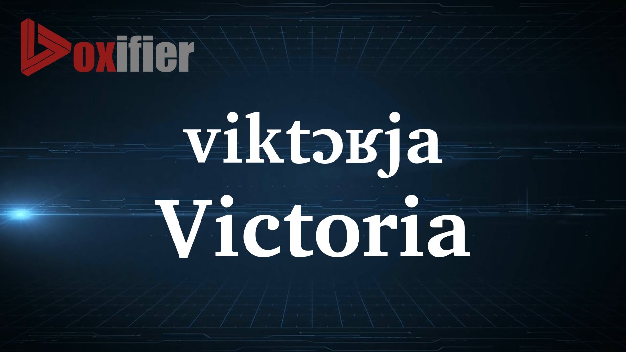 How to Pronunce Victoria in French YouTube