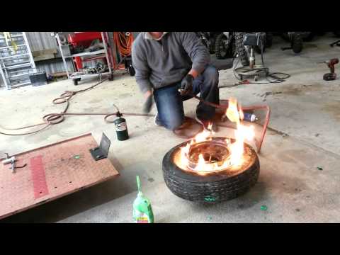 Seating a tie bead with starter fluid