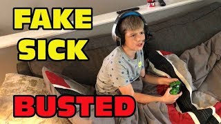 Kid Temper Tantrum FAKING Sick To Play Season 6 Fortnite Instead Of Going To School - BUSTED