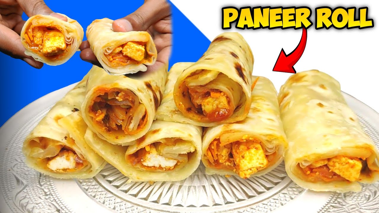 Street Style Paneer Roll | Paneer Roll Recipe | Paneer Roll At Home ...