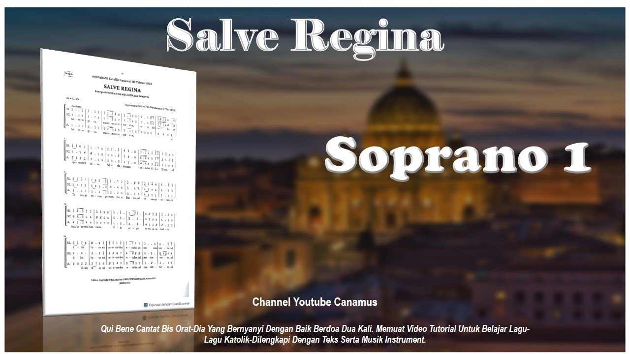 Salve Regina Canto Testo Italiano Salve Regina_Soprano 1 (Musik Instrumen & Notasi Angka) - YouTube