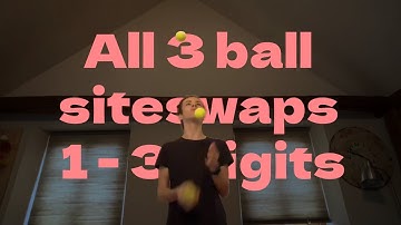 Juggling all 3ball siteswaps (1-3 digits)