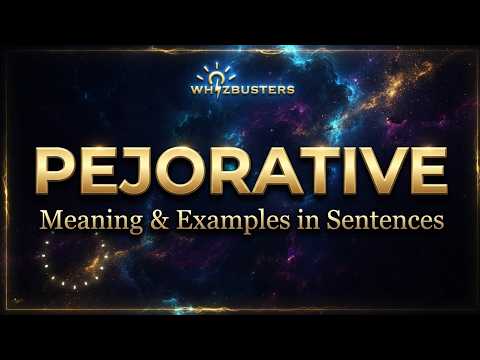 PEJORATIVE (adjective) Meaning, Pronunciation, Examples in Sentences | GRE GMAT LSAT SAT ESL TOEIC