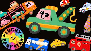 🚗 Transport Sensory Fun - Trucks & Cars for Toddlers & Babies! 🚓🚌 🚒 🎉 by Lucky Baby Star - sensory video fun! 🌟 35,069 views 2 months ago 24 minutes