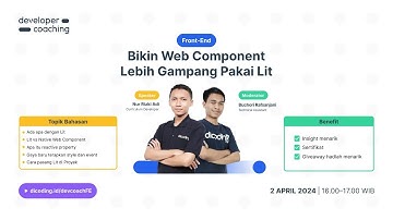 #DevCoach 145 : Front-End | Bikin Web Component Lebih Gampang Pakai Lit
