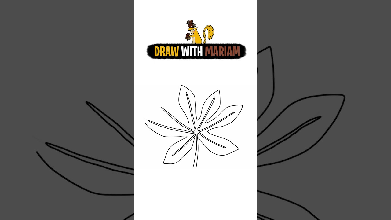 How to Draw Palmately Lobed Leaf 🍀🍃🍁 Fun & Easy!