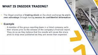 ACCA Strategic Business Reporting (SBR) Course: 4. Insider Trading