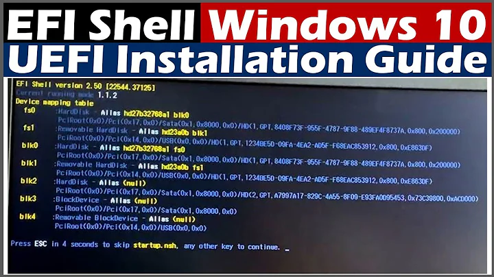 How to Install Windows 10 UEFI by Using EFI Shell | Windows 10 Installation Guide Step by Step