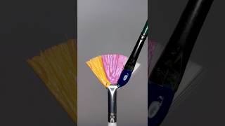 Let’s Paint with a Fan Brush Using 3 Satisfying Colors! 😍✨🌌 #visualart #diy #crafts