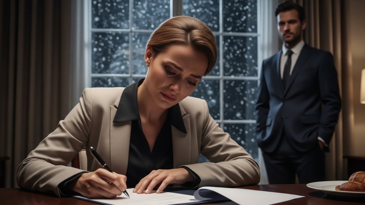 En una tranquila noche de celebración, firmó el divorcio llorando—el millonario jamás supo la verdad