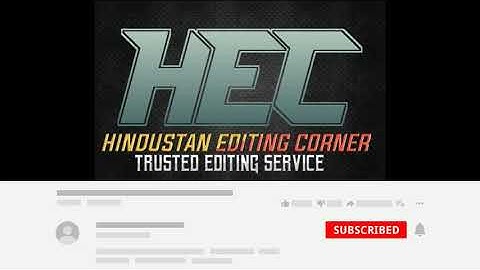 New intro | Subscribe and bell icon| Intro Designed By Hindustan Editing Corner