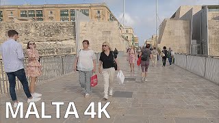 MALTA CITY OF VALLETTA WALK in Autumn - N023 [4K]