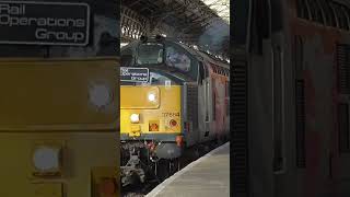 Absolutely HELLFIRE class 37 leaves Preston! #train #railway #power #class37