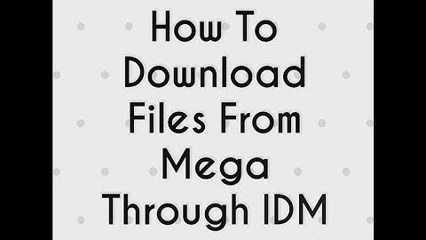 How To Download Files From MEGA with IDM Latest Method 2017