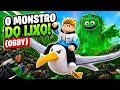 CAI NO LIXÃO FEDORENTO… E ESSE MONSTRO VERDE ATRÁS DE MIM 🗑️💀 (Roblox Obby)
