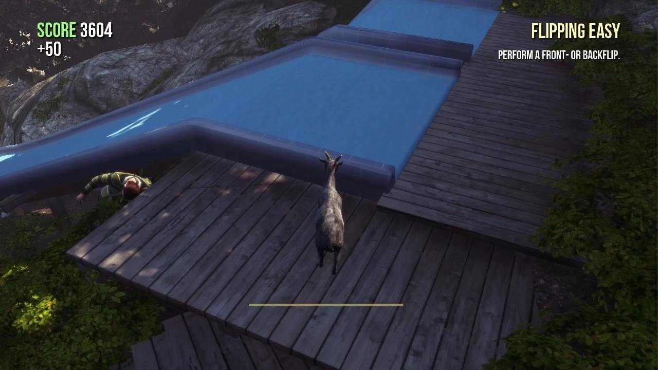 Goat Simulator Taking my bff to the swimming Pool - YouTube