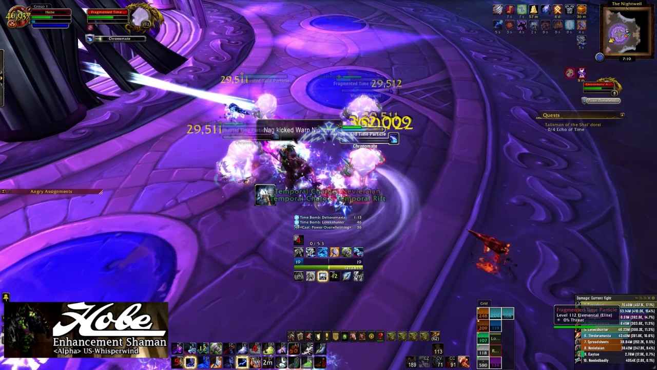 Heroic Chronomatic Anomaly Kill Nighthold Enhancement Shaman PoV