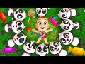 Counting with 10 Little Pandas | Lalafun Nursery Rhymes & Kids Songs