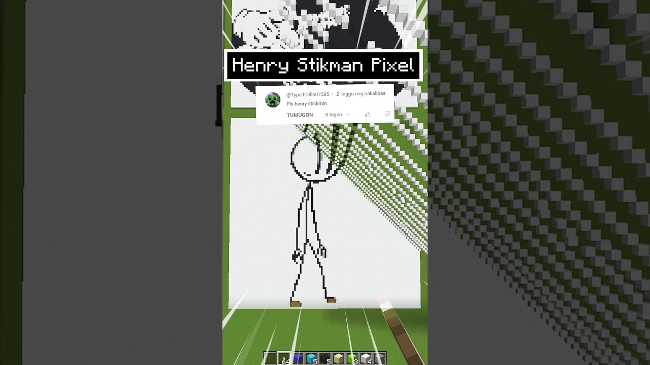 Minecraft Satisfying Henry Stikman Pixel Sand Art Fall 