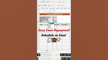 Easy Loan Repayment Schedule in Excel|EMI Calculator Tutorial💡📈💰#emicalculator #excel #shortfeed