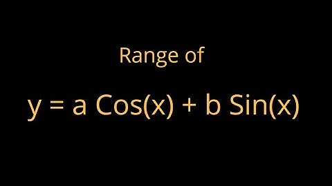 Range of y=acosx + bsinx