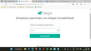 Video 2  Creación del usuario en el Sistema Alegra screenshot 2