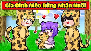 NABEE EM BÉ ĐƯỢC GIA ĐÌNH MÈO RỪNG OCELOT NHẬN NUÔI TRONG MINECRAFT*NABEE GIA ĐÌNH MÈO OCELOT 😺🐈👶