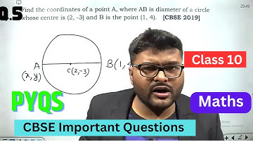 5. Find the coordinates of a point A, where AB is diameter of a circle whose centre is (2, -3) and B