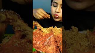 ASMR Eating Spicy Chicken Biryani,Rogan Josh,Palak Poori Curry #Eating#Mukbang#food #maltispicelove