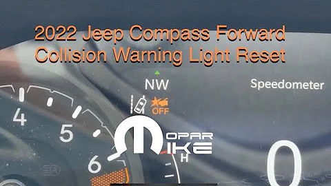 2022 - 2025 Jeep Compass Limited Forward Collision Warning Reset