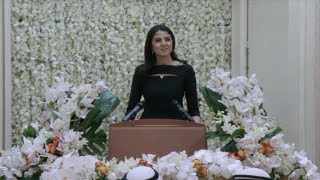 Sarah Abushaar Introduces Bill Gates & HH Shk Nasser سارة أبوشعر تقدم بيل غيتس وسموالشيخ ناصر الصباح