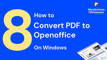 How to convert PDF to Openoffice on Wondows | PDFelement 8