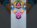 50Milion+views tractor pushing pink red taxi and purple car in pit #jcb#jcbtoy#jcbjcb
