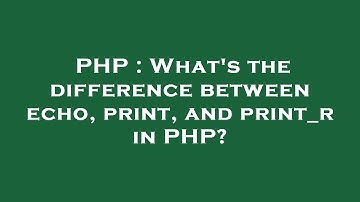 PHP : What