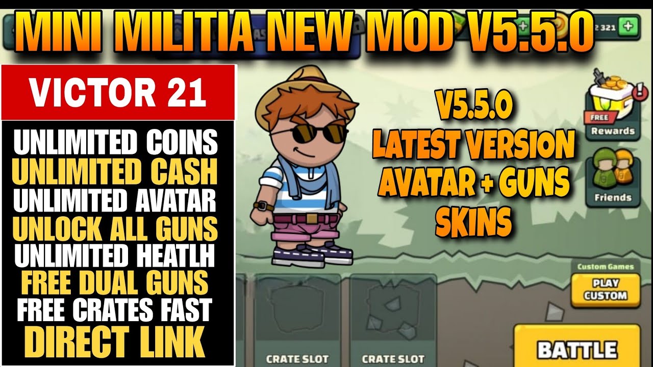 Mini Militia Mod Apk New Latest Version Unlock All Avatar