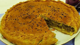 Ətli piroq/ Мясной пирог/Etli börek🥩