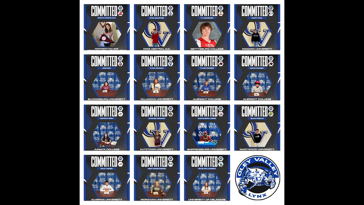 Class of 2023 OVHS Collegiate Athletic Commitment Recognition