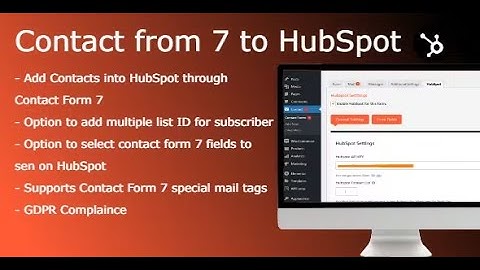 Contact Form 7 to HubSpot By prosoftdesigns