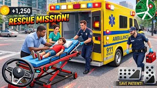 Ambulance City Rescue Simulator 3D Game 911 Us Emergency Ambulance - #ambulancegames #brazil #part1 screenshot 5