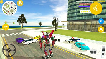 Super Plane Robot Transform Simulator - City Police vs Robot - Android Gameplay