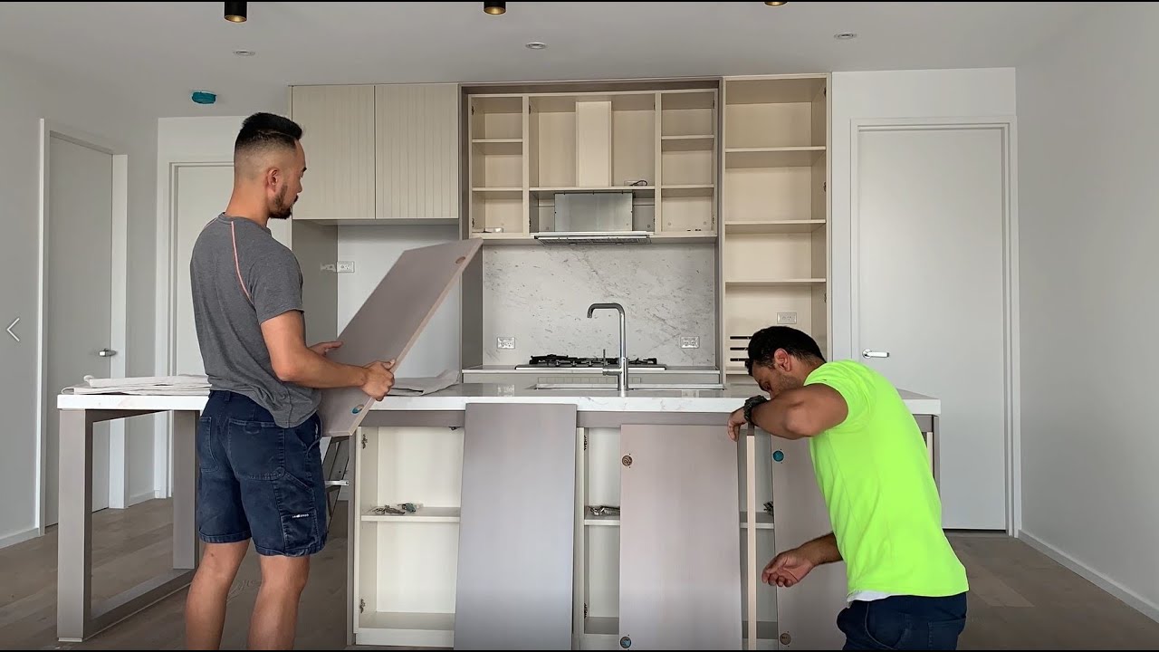 Kitchen Joinery Panel Installation, Time Lapse
