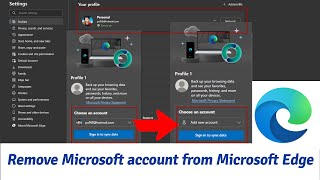 How to remove Microsoft account from Microsoft Edge