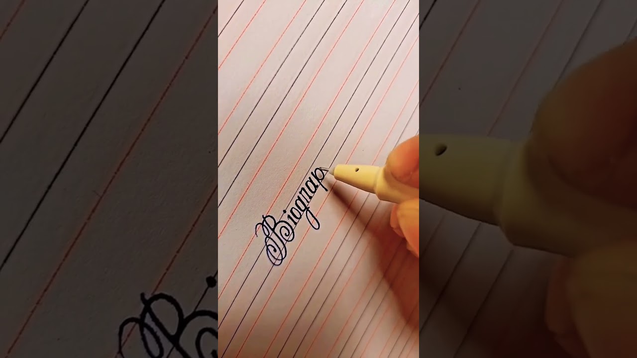 'Biography' Writing in cursive handwriting | pen writing | page | 