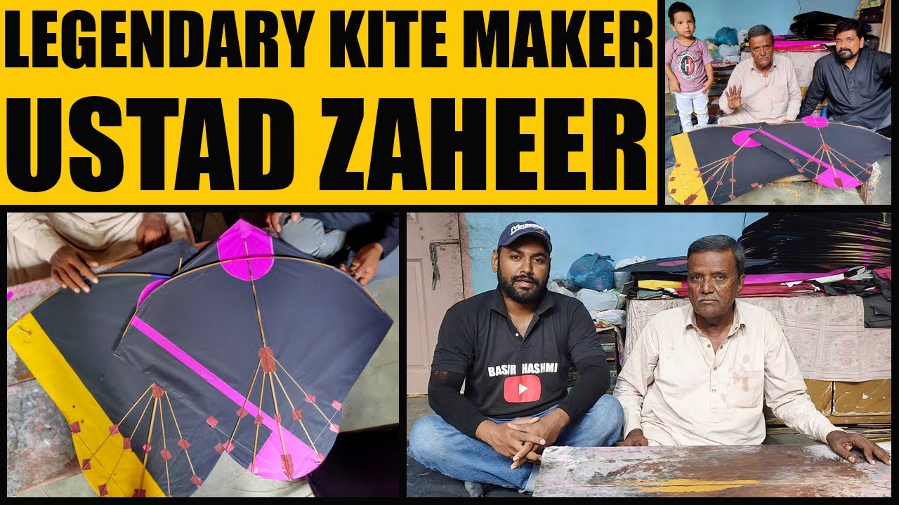 Kite Maker Ustad Zaheer Karachi Legendary Patang Baz Indian Manjha Maker Kite Fighting Player Basant
