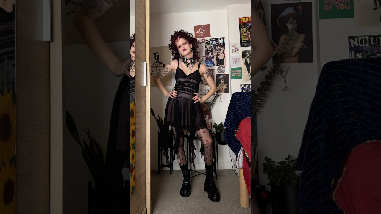 this is my casual #fashion #getdressedwithme #gothfashion #gothgirl #romanticgoth #styleinspo
