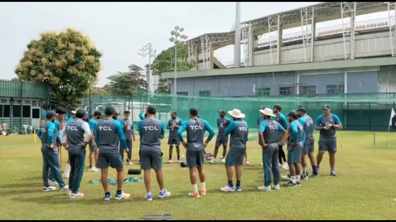 Pakistan cricket team’s training session at R. Premadasa International Stadium