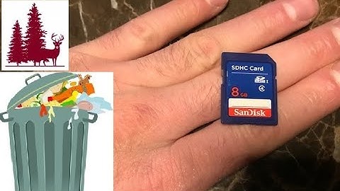 How to delete trail camera pictures from a memory card or SD card.